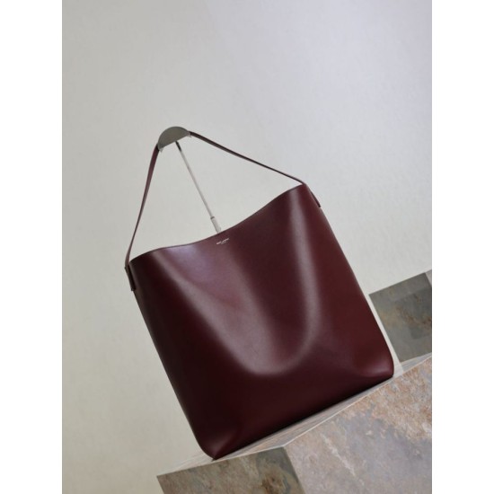Repliche Borsa hobo YSL Saint Laurent Bold pelle liscia Marrone Imitazioni Outlet Italia