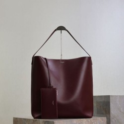 Repliche Borsa hobo YSL Saint Laurent Bold pelle liscia Marrone Imitazioni Outlet Italia