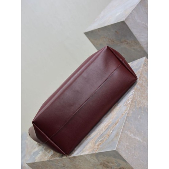 Repliche Borsa hobo YSL Saint Laurent Bold pelle liscia Marrone Imitazioni Outlet Italia