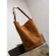 Repliche Borsa a secchiello morbida Niki YSL Saint Laurent pelle scamosciata caramello Imitazioni Outlet Italia