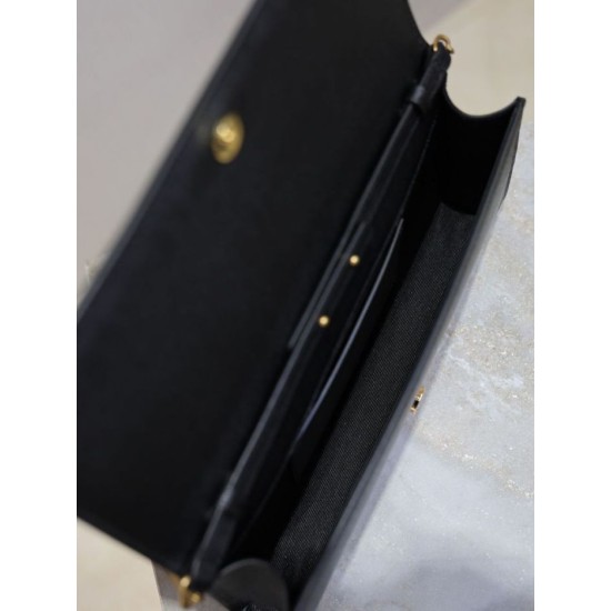 Repliche Pochette Kate YSL Saint Laurent pelle martellata nero Imitazioni Outlet Italia