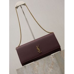 Repliche Pochette Kate YSL Saint Laurent pelle martellata Marrone Imitazioni Outlet Italia