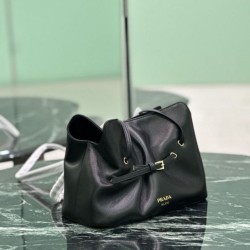 Repliche Borsa a spalla Prada Dada piccola in nappa nera Imitazioni Outlet Italia