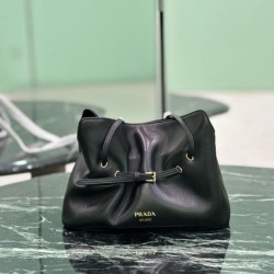 Repliche Borsa a spalla Prada Dada piccola in nappa nera Imitazioni Outlet Italia