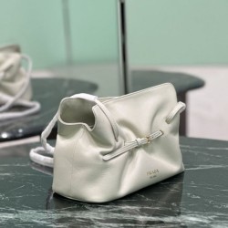 Repliche Borsa a spalla Prada Dada piccola in nappa beige Imitazioni Outlet Italia