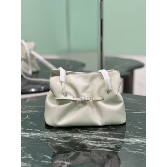 Repliche Borsa a spalla Prada Dada piccola in nappa beige Imitazioni Outlet Italia