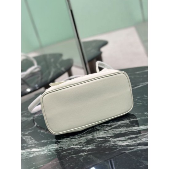 Repliche Borsa a spalla Prada Dada piccola in nappa beige Imitazioni Outlet Italia
