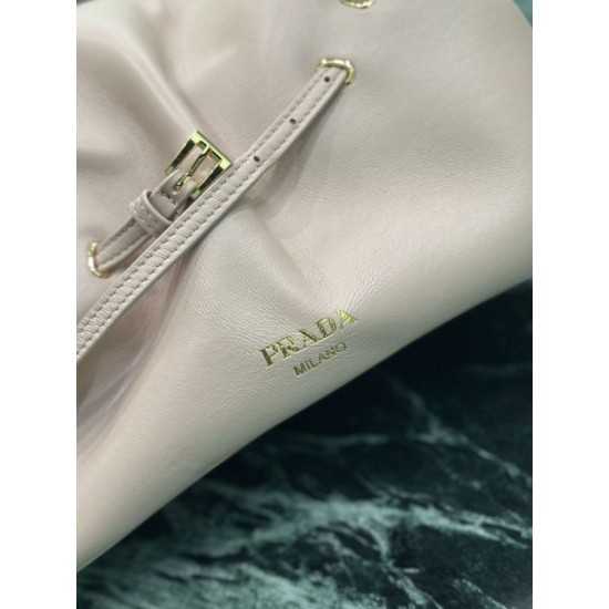 Repliche Borsa a spalla Prada Dada piccola in nappa rosa Imitazioni Outlet Italia