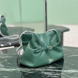 Repliche Borsa a spalla Prada Dada piccola in nappa verde Imitazioni Outlet Italia