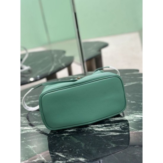 Repliche Borsa a spalla Prada Dada piccola in nappa verde Imitazioni Outlet Italia