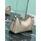 Repliche Borsa a tracolla grande Prada Aimée 1BC280 pelle di cervo beige Imitazioni Outlet Italia