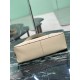 Repliche Borsa a tracolla grande Prada Aimée 1BC280 pelle di cervo beige Imitazioni Outlet Italia