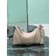 Repliche Borsa a tracolla grande Prada Aimée 1BC280 pelle di cervo beige Imitazioni Outlet Italia