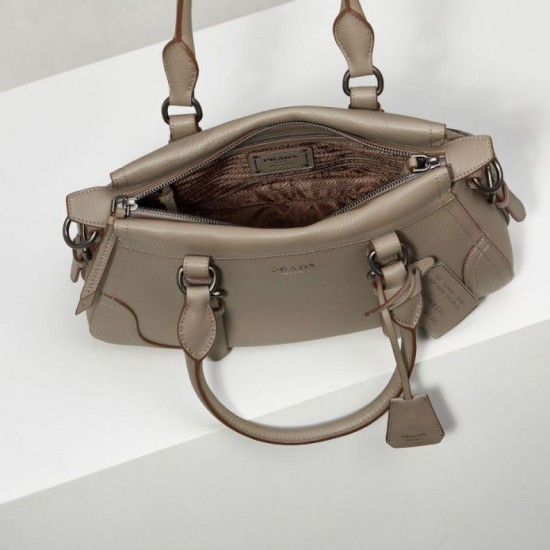 Repliche Borsa a mano grande Prada 1BG604 beige Imitazioni Outlet Italia