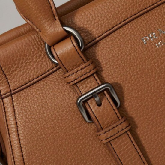 Repliche Borsa a mano grande Prada 1BG604 Marrone Imitazioni Outlet Italia