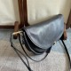 Repliche Borse Celine Halfmoon Soft Triomphe morbida pelle di agnello lucida Nera Imitazioni Outlet Italia