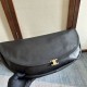Repliche Borse Celine Halfmoon Soft Triomphe morbida pelle di agnello lucida Nera Imitazioni Outlet Italia