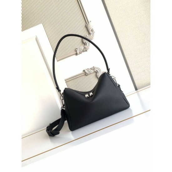 Repliche Borsa a spalla Fendi Lui media/grande 7VA667 Nero Imitazioni Outlet Italia