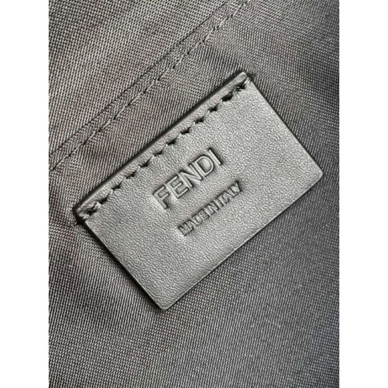 Repliche Borsa a spalla Fendi Lui media/grande 7VA667 Nero Imitazioni Outlet Italia
