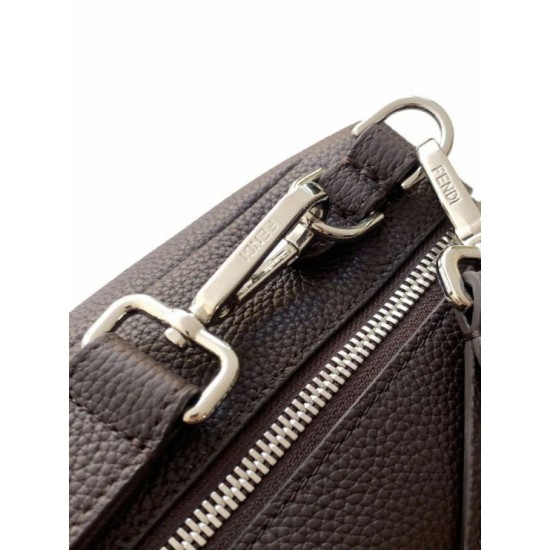 Repliche Borsa a spalla Fendi Lui media/grande 7VA667 Marrone Imitazioni Outlet Italia