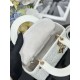 Repliche Borsa Dior Cannage Lucky Star Studded Mini Lady Dior con ciondoli D.I.O.R. Bianca Imitazioni Outlet Italia