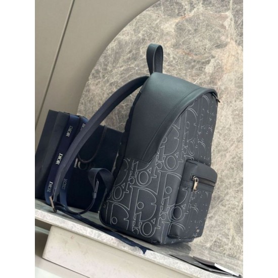 Repliche Zaino con cerniera Dior Rider 2.0 Dior Gravity blu navy uomo Imitazioni Outlet Italia