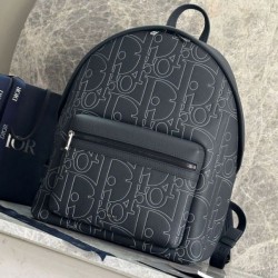 Repliche Zaino con cerniera Dior Rider 2.0 Dior Gravity blu navy uomo Imitazioni Outlet Italia