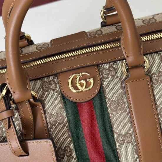 Repliche Borsa boston media Gucci Ophidia 857595 Marrone Imitazioni Outlet Italia