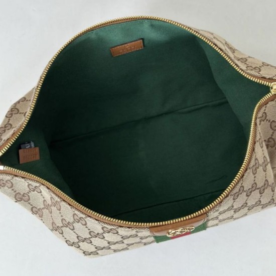 Repliche Borsa media Gucci Vanity con manico superiore 857799 Marrone Imitazioni Outlet Italia