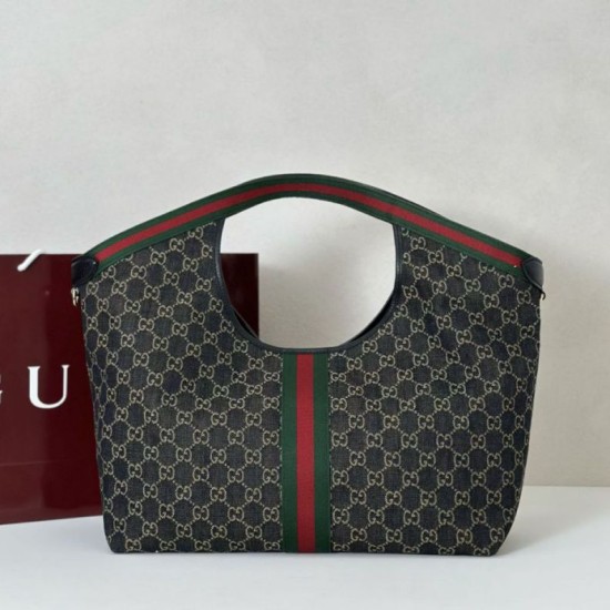 Repliche Borsa tote grande Gucci Giglio 853971 bianco/nero Imitazioni Outlet Italia