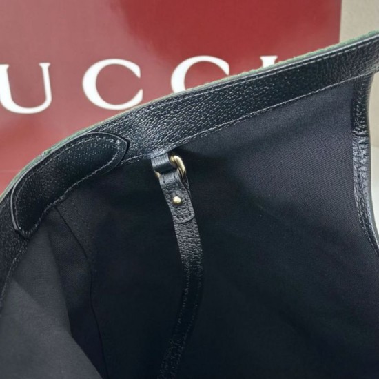 Repliche Borsa tote grande Gucci Giglio 853971 bianco/nero Imitazioni Outlet Italia