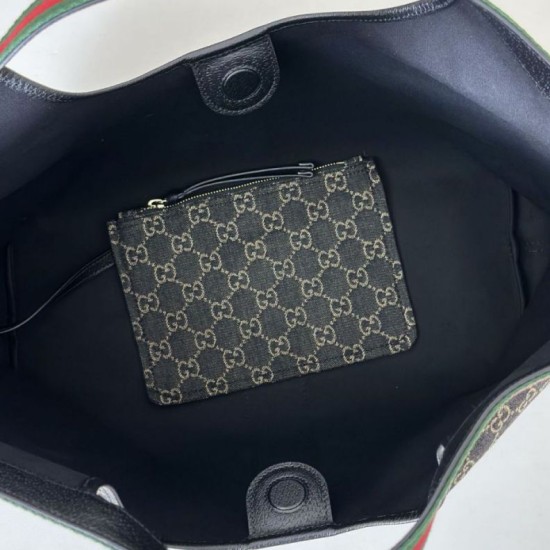 Repliche Borsa tote grande Gucci Giglio 853971 bianco/nero Imitazioni Outlet Italia