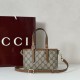 Repliche Gucci 855491 GG Emblem mini borsa marrone Imitazioni Outlet Italia