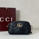 Repliche Gucci 855273 GG Marmont borsa piccola per fotocamera nera Imitazioni Outlet Italia
