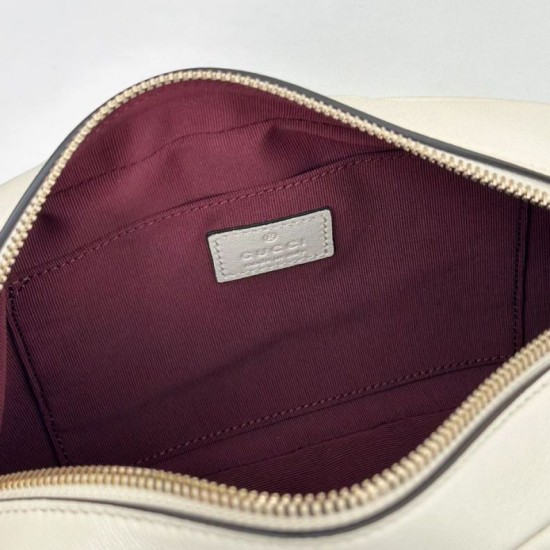 Repliche Gucci 855273 GG Marmont borsa piccola per fotocamera bianco Imitazioni Outlet Italia