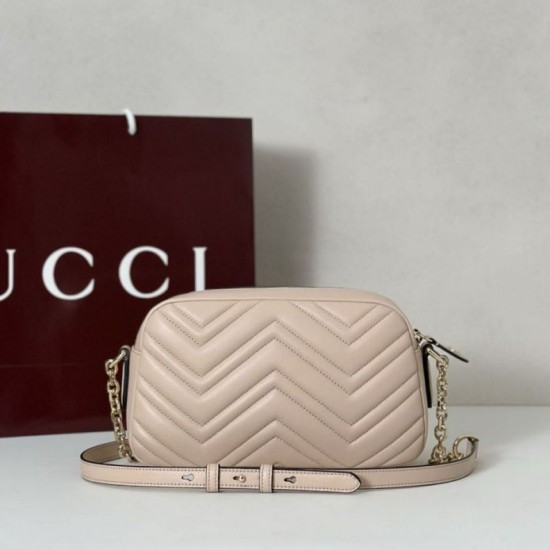 Repliche Gucci 855273 GG Marmont borsa piccola per fotocamera rosa Imitazioni Outlet Italia