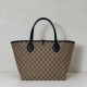 Repliche Gucci 839112 Totissima borsa grande tote reversibile nero/marrone Imitazioni Outlet Italia