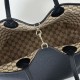 Repliche Gucci 839112 Totissima borsa grande tote reversibile nero/marrone Imitazioni Outlet Italia