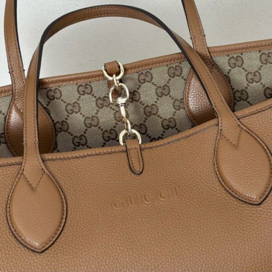 Repliche Gucci 839112 Totissima borsa grande tote reversibile marrone Imitazioni Outlet Italia