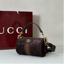 Repliche Gucci 846869 Mini borsa Ophidia scamosciato marron Imitazioni Outlet Italia