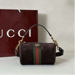 Repliche Gucci 846869 Mini borsa Ophidia scamosciato marron Imitazioni Outlet Italia