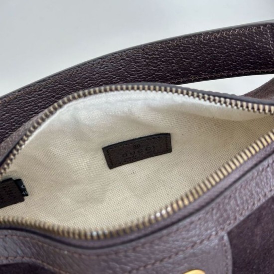 Repliche Gucci 846869 Mini borsa Ophidia scamosciato marron Imitazioni Outlet Italia