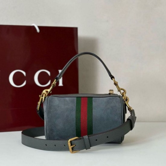 Repliche Gucci 846869 Mini borsa Ophidia scamosciato verde Imitazioni Outlet Italia