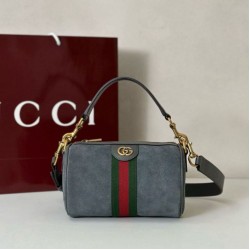 Repliche Gucci 846869 Mini borsa Ophidia scamosciato verde Imitazioni Outlet Italia