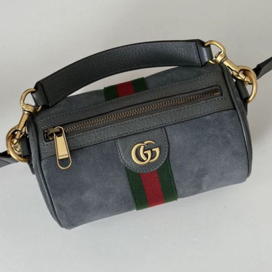Repliche Gucci 846869 Mini borsa Ophidia scamosciato verde Imitazioni Outlet Italia