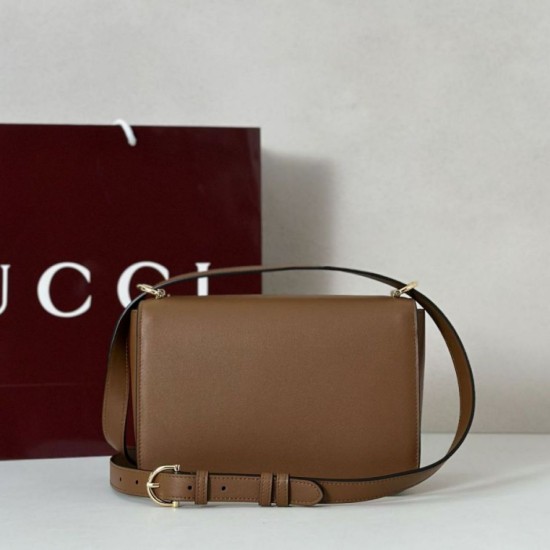 Repliche Borsa a tracolla piccola Siena Gucci 846705 marrone Imitazioni Outlet Italia