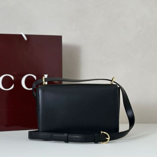 Repliche Borsa a tracolla piccola Siena Gucci 846705 Nero Imitazioni Outlet Italia