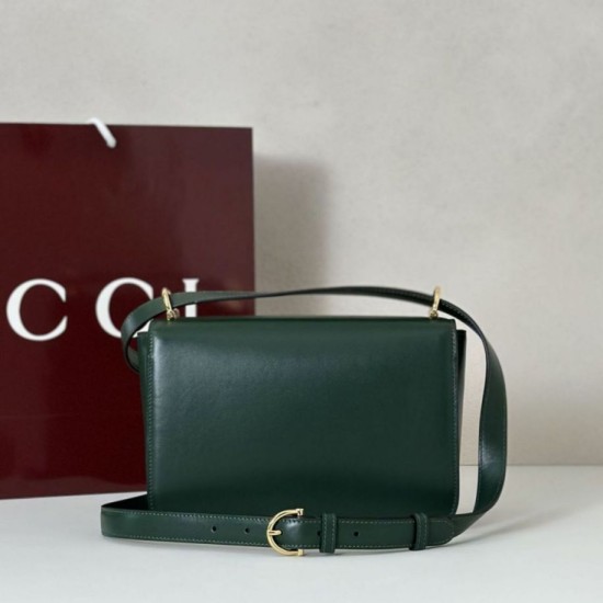 Repliche Borsa a tracolla piccola Siena Gucci 846705 verde Imitazioni Outlet Italia