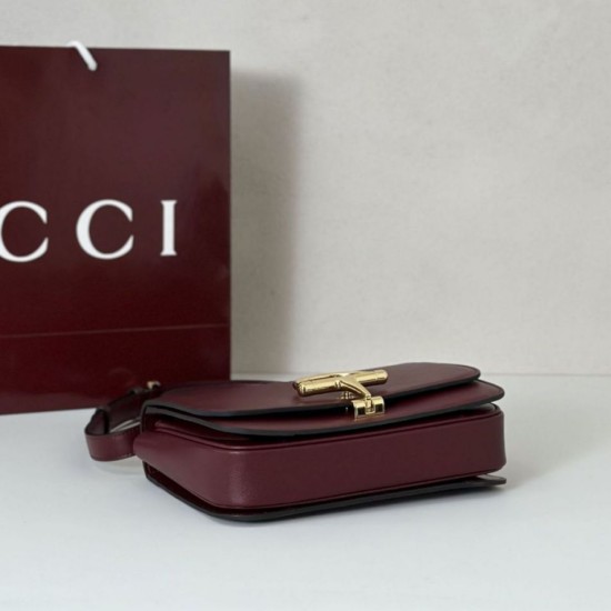Repliche Borsa a tracolla piccola Siena Gucci 846705 Marrone Imitazioni Outlet Italia