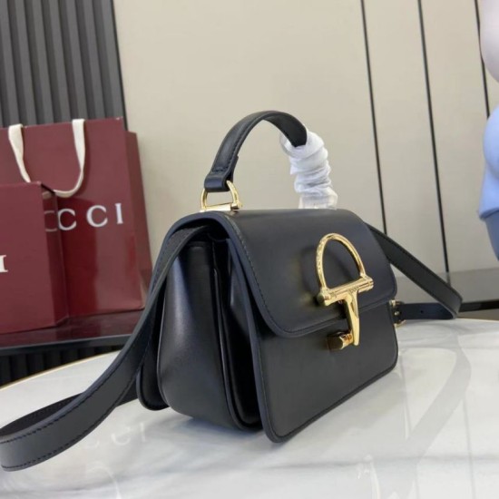 Repliche Borsa piccola con manico Gucci Siena 855536 Nero Imitazioni Outlet Italia